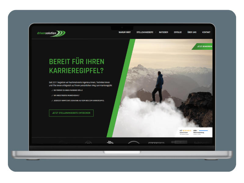 Webdesign von Driven Solution