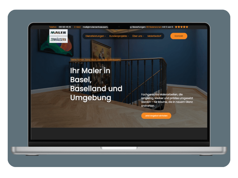 Maler Zenhäusern Webdesign