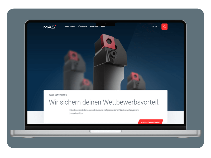 Webdesign von MAS Tools
