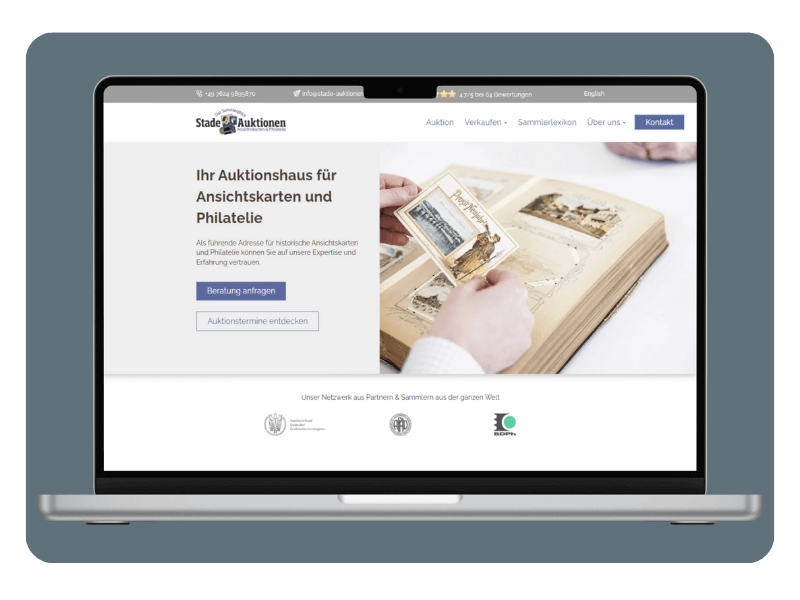 Webdesign von Stade Auktionen